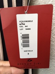 JS Collections Lined Stretch Body Con Cocktail Dress Black and Nude Size 8 NWT