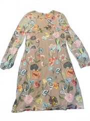 Philosophy Republic Clothing Embroidered Sheer Floral Dress Size S