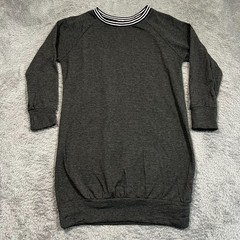 Cherish Sweater Dress Gray Long Raglan Sleeve Crew Neck Cozy USA Women&rsquo;s Small