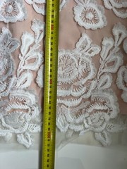 Scanlan Theodore White Sleeveless Rosebud Lace Dress 8 XS
