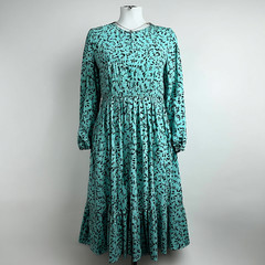 NWT BloomChic Lined Pockets Velvet Leaf Print Dress Women&rsquo;s 14 16 Cottagecore