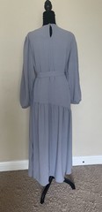 Women Lightweight Fabric Abaya Dress Gray Size 40/M