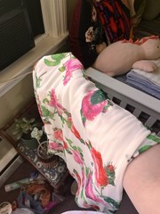 Calvin Klein Women’s Size 8 White Pink Green Floral Shift Dress Sleeveless