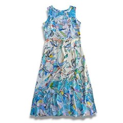 Dolcezza Stained Glass Abstract Art Midi Dress Size M NWT