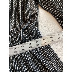 Garnet Hill Organic Cotton Tencel Printed Knit Dress V-Neck Pockets Size Small
