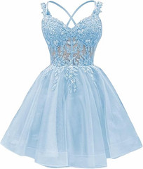 Homecoming Dresses Spaghetti Strap Prom Gown for Teens A Line Cocktail Dress