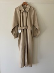 Dodo Bar Or Cream Beige Leather Dress /Coat Eur 46 NWT