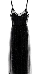 Dress Women’s L Black Maxi Sheer Overlay Whimsy Goth Y2K Witchy Fairygoth Stars