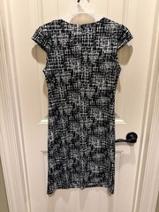 AA Studio AA Dress Black & White Pattern Size 8 Excellent Condition – 0016