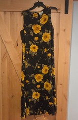 Jennifer Moore Sz 14 Vtg 90&rsquo;s Brown Yellow Floral Print Maxi Dress Sleeveless