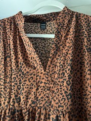 Ankle Length Boho Leopard Print Brown Black Dress SHEIN Women’s XL NWOT