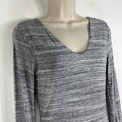 Banana Republic Dress Women&rsquo;s Small Long Sleeve Knee Length Bodycon Ruched Gray