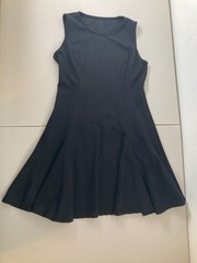 Kate Spade Broom Street Black Short Sleeveless Flare Dress Stretch Size M