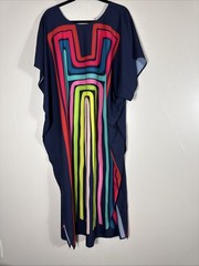 Bright Fun House Dress, Beach, Mumu Free Size Batwing Sleeves