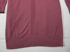 Lululemon Dress Womens XL Red Burgundy Turtleneck Tunic Sweater Ribbed Trim