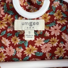 Umgee Womens Dress Long Sleeve Button Up Mixed Florals Pleated Boho Small