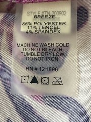Title Nine Breeze Athletic Dress Purple Print Cowl Neck Sleeveless Size M