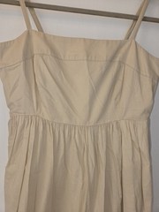 J.Crew Square-Neck Tiered Color block Maxi Dress Beige/White/Black Sz 2