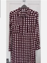 Women Jasper Conran Dress Burgundy Viscose 40 / L #9K5P