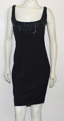 Dsquared2 black wool beaded cocktail dress NWT 44 Dsquared