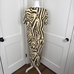 Corey Lynn Calter Dress Size Small Brown Zebra Maxi Tee Anthropologie Shift