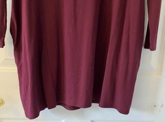 Peruvian Connection Wine Astrid Dress Size Medium Pockets Viscose New With Tags
