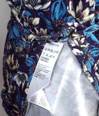 NWT TOPSHOP Blue/Floral Tropical Print Turtleneck Sleeveless Tunic Dress Size 8
