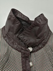Bubbles Check Long Dress Brown F Used