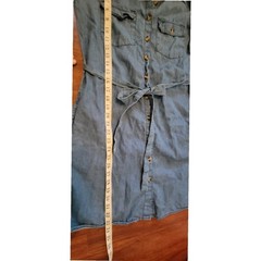 Speed Limit Cotton Chambray Button Shirt Dress Women&rsquo;s Small Belted Pockets