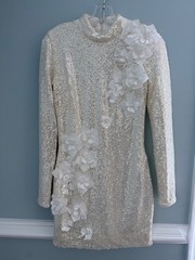 Helsi white silver dress from Anthropolgie size medium