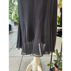 Vintage Alex Evenings Black Beaded Strap Cocktail Dress Petite 14P Midi Formal