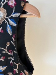 Vince Camuto Multicolor/Black Embroidered Fit and Flare Dress, Size 10, NWT