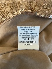 Windsor Rose Gold Sequin Dress Size Small Spaghetti Strap Party Cocktail Bodycon