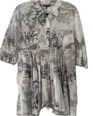 MC Planet Wearable Art Abstract 10 Shirt Dress Artsy Whimsical Flowy Bohemian