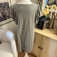 Z SUPPLY Paxton Puff Sleeve Dress In Sage NWT Size Medium
