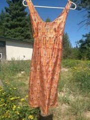 Orange Floral Print Sleeveless Slip Dress ~Made In Italy~ NWOT SZ S/M