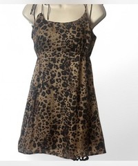Wild Honey Shoulder Tie Leopard Print Mini Dress, Women’s Size XS