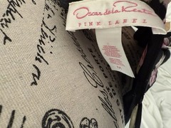 Oscar de la Renta Vintage Pink Label Black Floral Lace Slip Adjustable Straps M