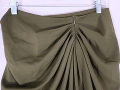 Shein Bae NEW Medium Dress Olive Green Ruched Cinch Side Elegant FAST Shipping