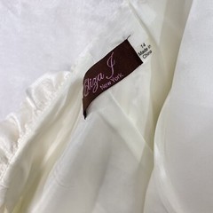 Eliza J Silk Dress 14 Jacket Set Ruched Draped Spaghetti Strap Ivory Fitted