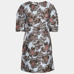 Marni Blue Floral Jacquard Shift Dress M