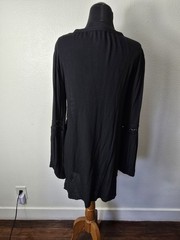 NWT Sea Gypsies by Lost « Plume Dress » Black Boho Lace Up Mini Dress – S