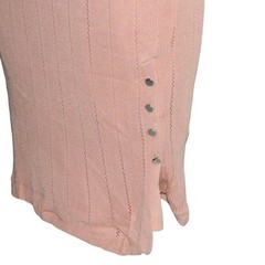 Guess Lined Knitted Bodycon Midi Knee Length Scoop Neck Peachy Pink Dress Size S