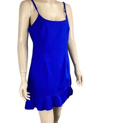 Superdown Revolve Mini Dress Size Large Shayla Cobalt Blue Ruffle NWT