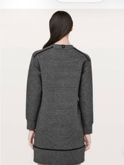 lululemon athletica On Repeat Charcoal Knit Mini Dress with removable collar