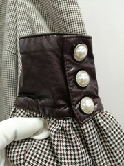 Bubbles Check Long Dress Brown F Used