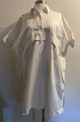 Opening Ceremony oversized white cotton button down shirt short dress sz 0