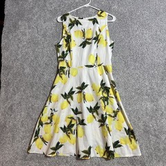 Cottagecore Sundress Size Medium Lemons Romantic Fit Flare Italian Summer Garden
