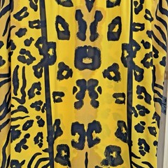 Vanessa Williams Maxi Dress Size 10 Long Sleeve Animal Print Lagenlook Cocktail