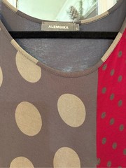 ALEMBIKA Balloon Shape Dress Mixed Print Size 5 Artsy Lagenlook Designer